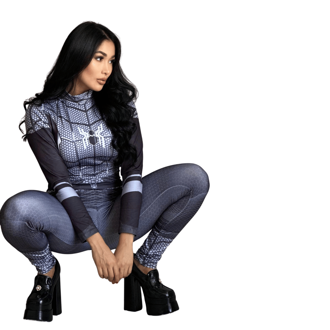 Enterizo Spiderman Negro Halloween