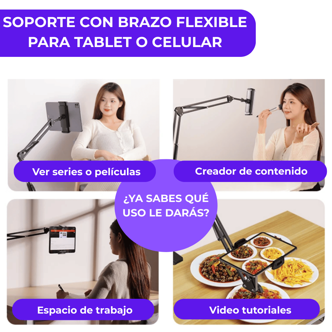 Brazo Articulado Soporte para Celular o Tablet