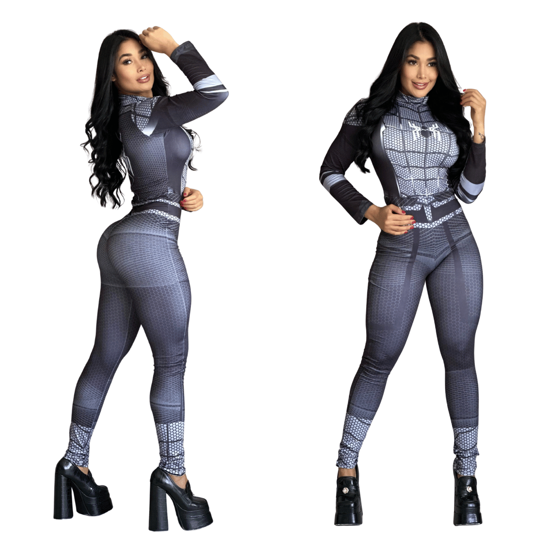 Enterizo Spiderman Negro Halloween