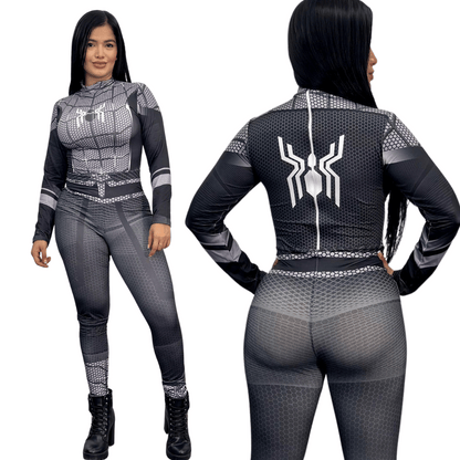 Enterizo Spiderman Negro Halloween