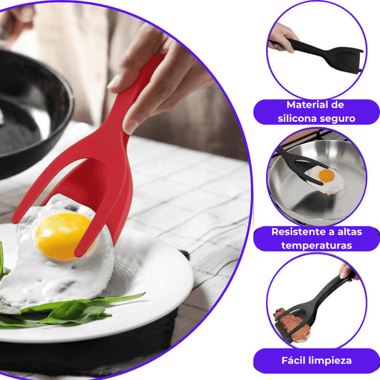 Espatula pinza huevos y fritos