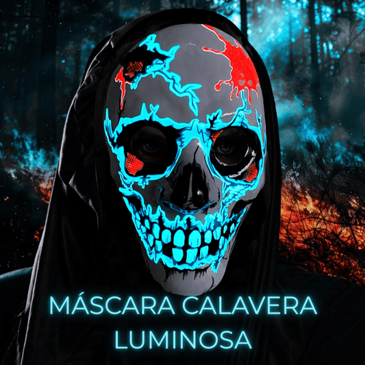 Mascara Luminosa Calavera: Perfecta para las noches de Halloween