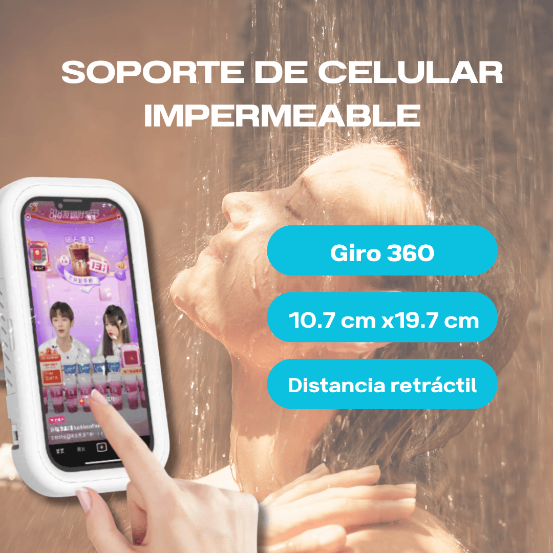 Soporte De Celular Impermeable Giro 360°