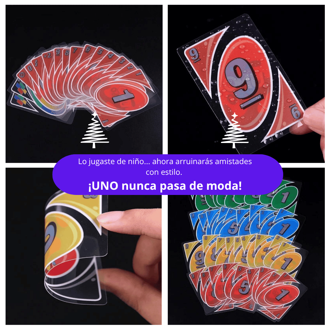 Cartas Uno H2O Sumergibles en Agua