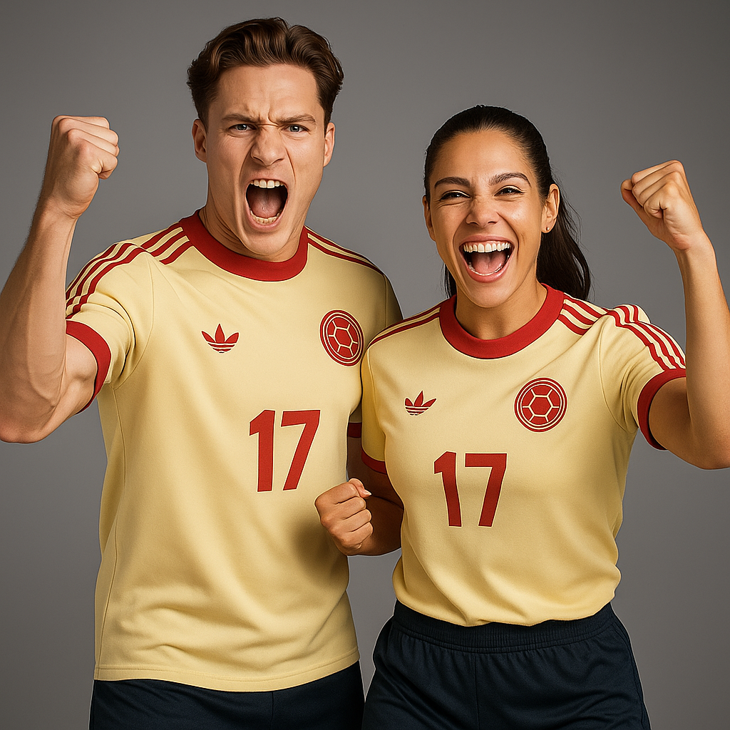 Camiseta Retro Colombia Estampada